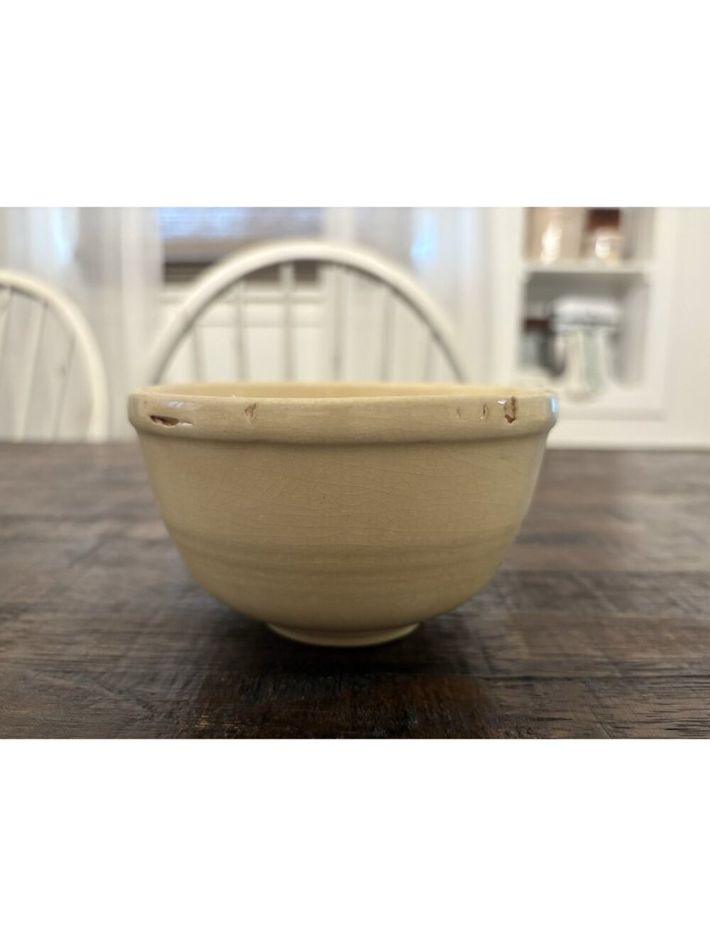 Vintage Ceramic Ringware Pottery Bowl 5” Crazed Stained